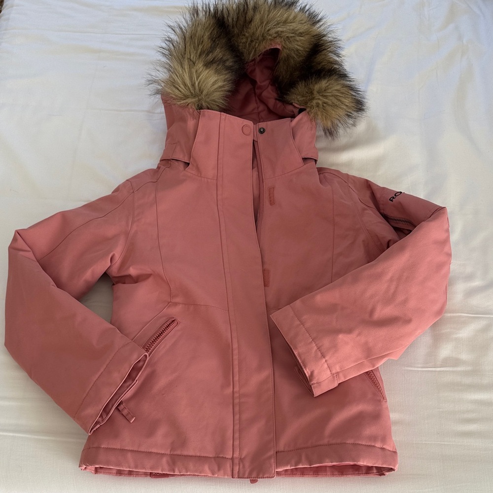Girls Roxy DryFlight Snowboard Ski Jacket Pink Size 10 Medium